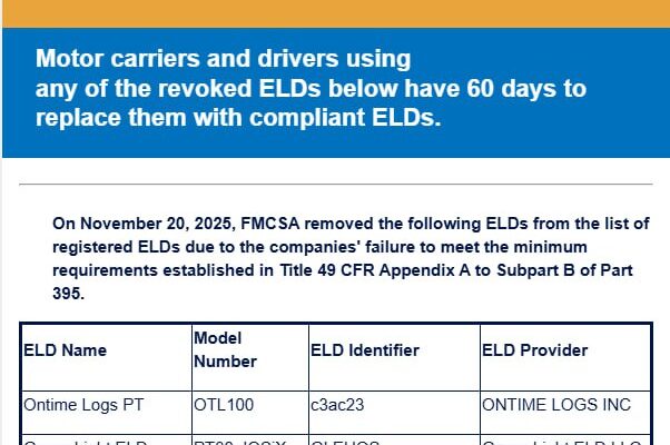 FMCSA REMOVED 5 ELD PROVIDERS 🚨