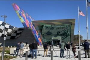 More truck parking added at I-70 Indy racing themed welcome center